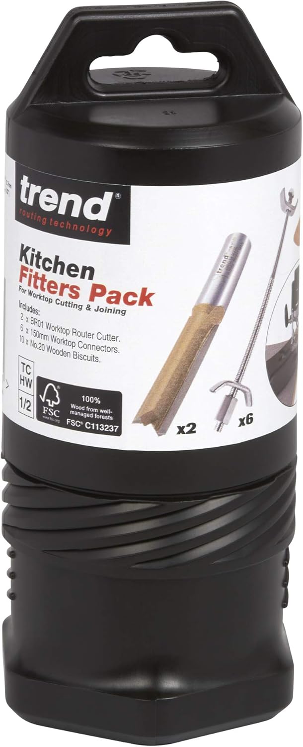 Trend Kitchen Fitters Pack with Straight Two Flute Worktop Router ...