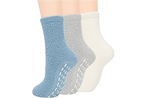 Charming Warm Plushie Slipper Socks with No-Slip Grippers for Women's Ultimate Comfort and Style