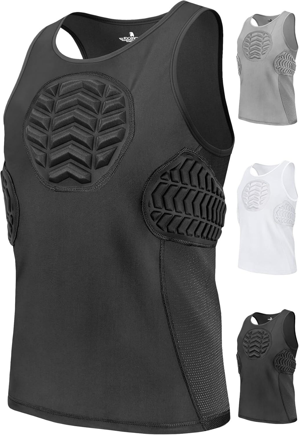 Exxact Sports Youth Baseball Chest Protector, Tank Top Padded Sternum Rib Heart Guard, Softball Chest Protector Girls Youth