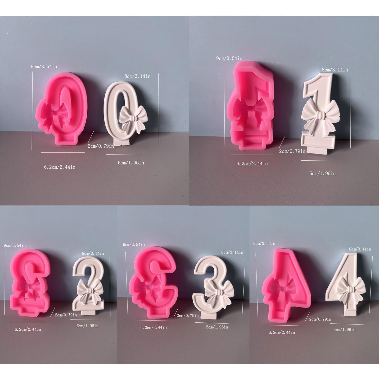 Stampi in silicone a forma di numero, stampi per sapone in silicone per resina epossidica, stampi per sapone, torte, fondente, cioccolato