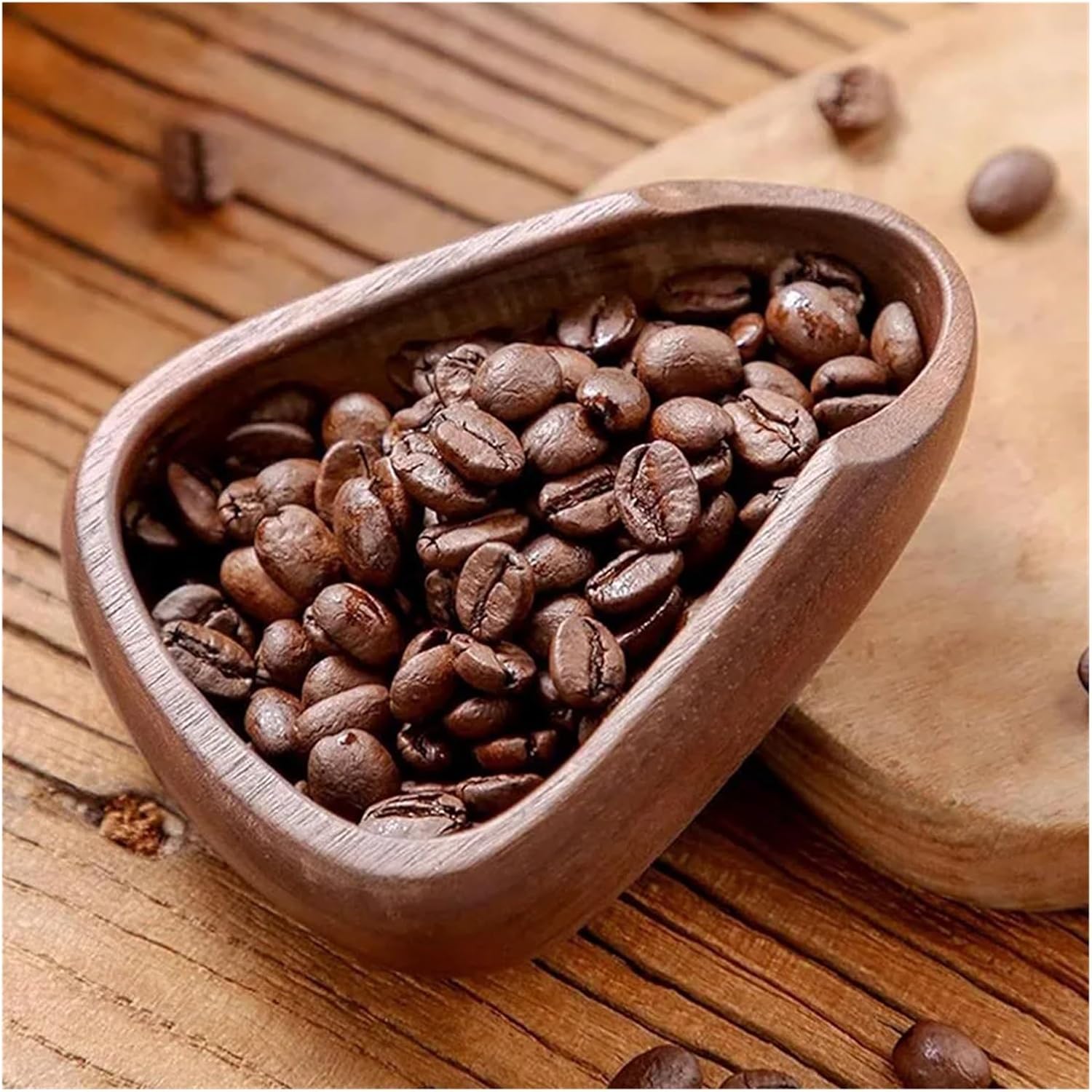 MeLphi Coffee Bean Dosage Tray Solid Wood Walnut Bean Shovel Spoon Measuring Tea Separator Container Espresso Kitchen Tools