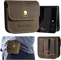 Vista 7 de Funda de cuero con tapa para TCL Flip 3, funda para teléfono con tapa, funda para cinturón con clip para cinturón, compatible con teléfono celular