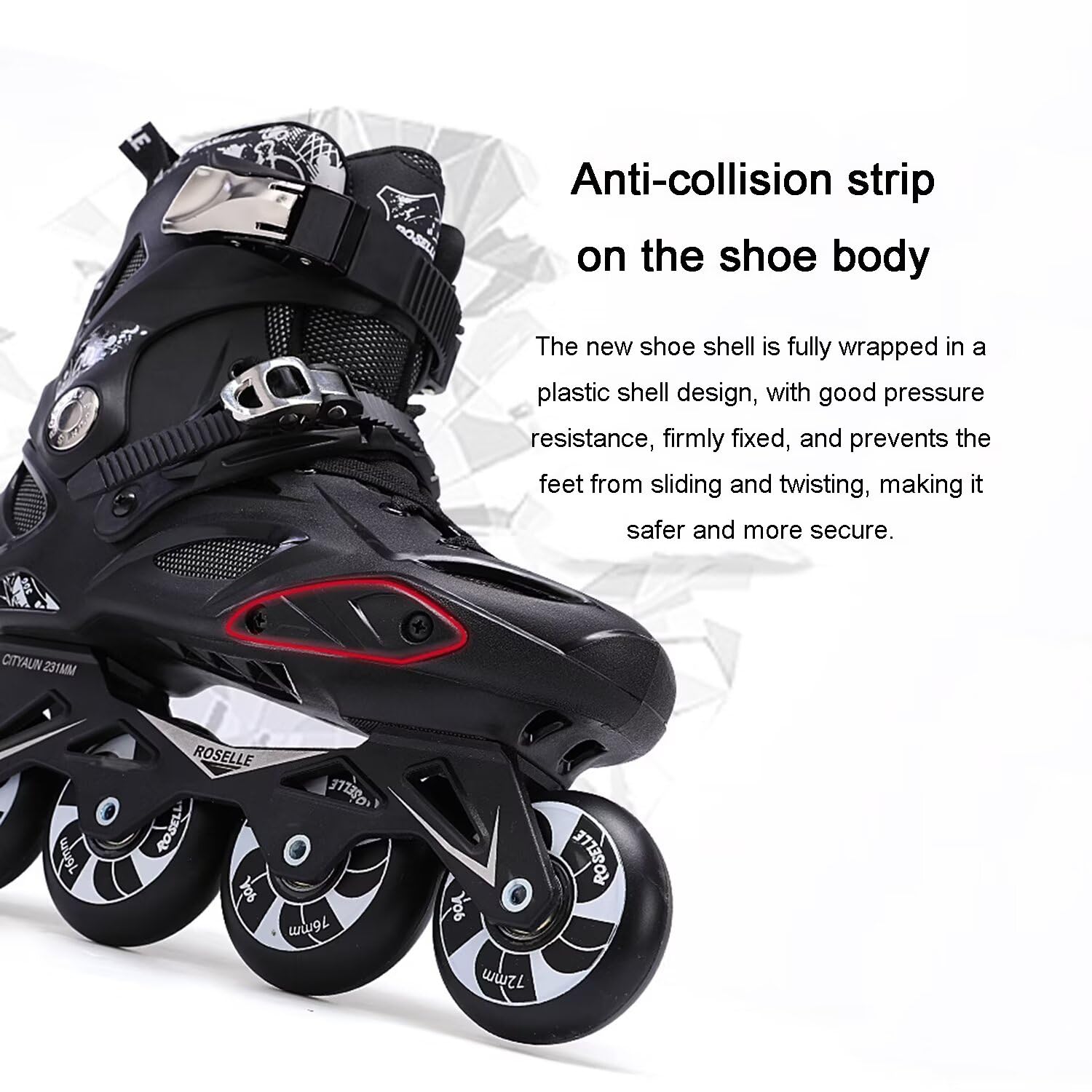 Inline-Skate-Schuhe – Bequeme, atmungsaktive Speed-Racing-Skates mit 4 Rädern, Rollschuhe für Männer, Frauen, Jungen, Mädchen, Street Club