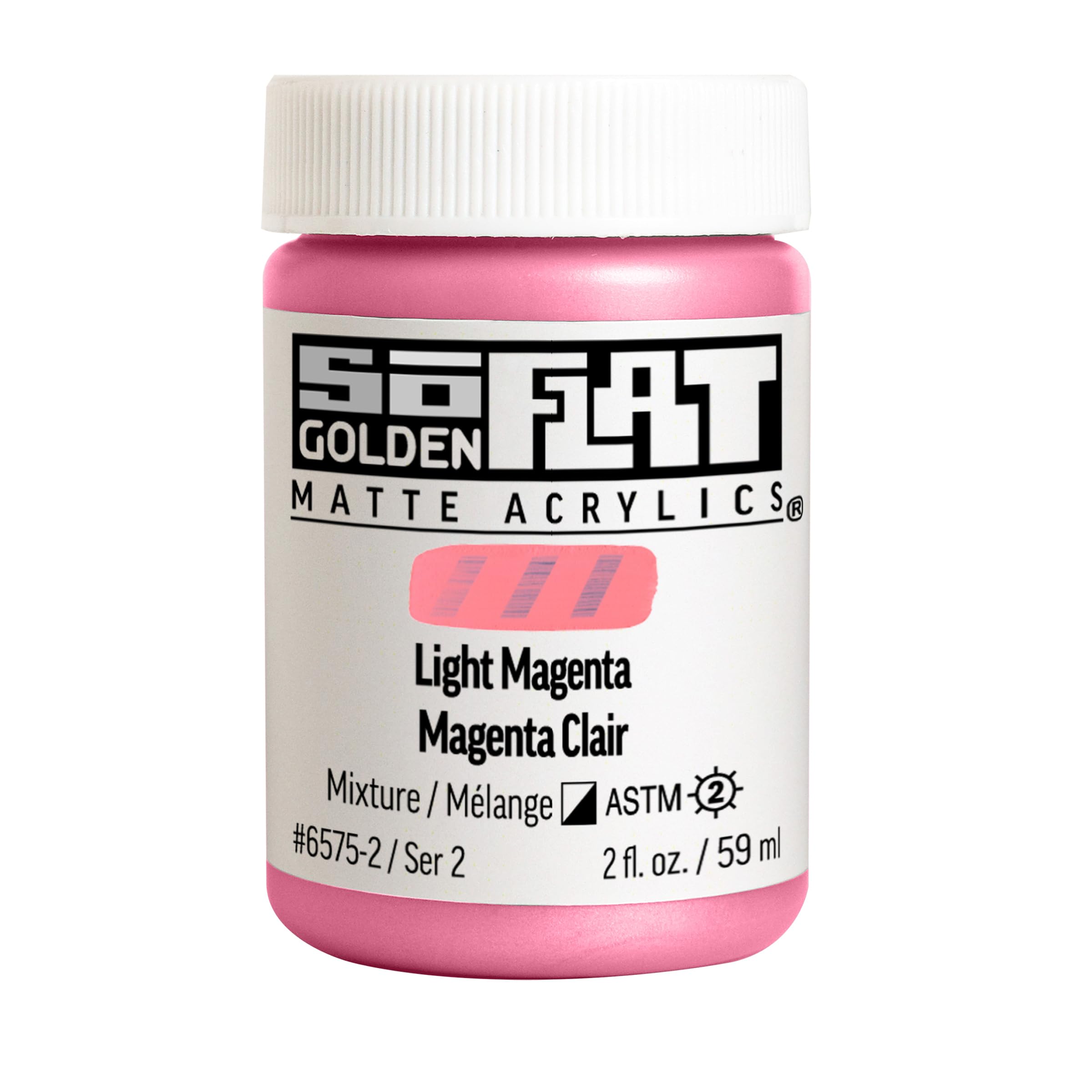 Golden : SoFlat : Matte Acrylic Paint : 59ml : Light Magenta