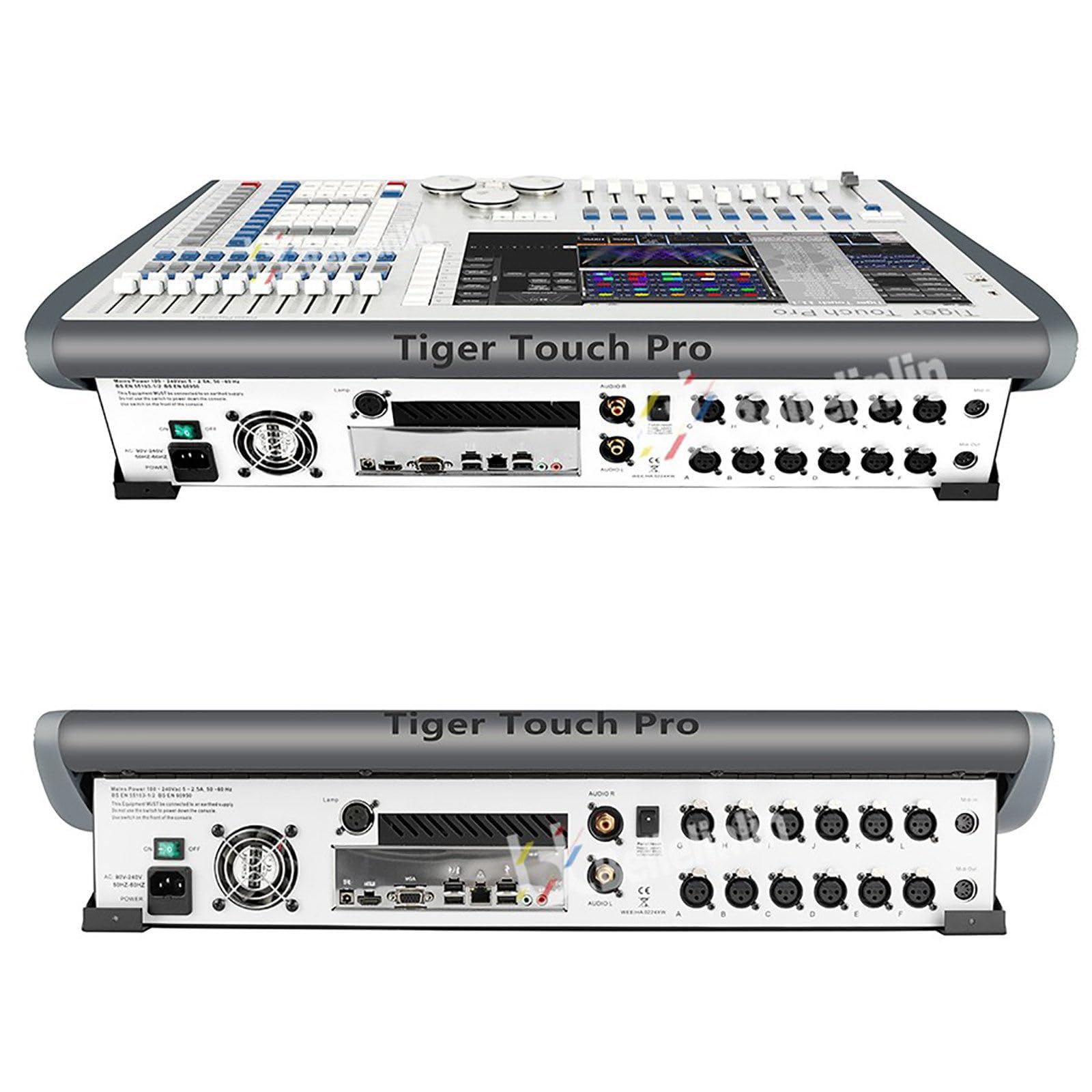 COYEUX Controller DMX Professionale, Controller Luci per DJ da palco, Controller Touch Screen CPU da 120 GB I5, con 12 Porte di Uscita DMX 6144 Canali, Multilingue Integrato