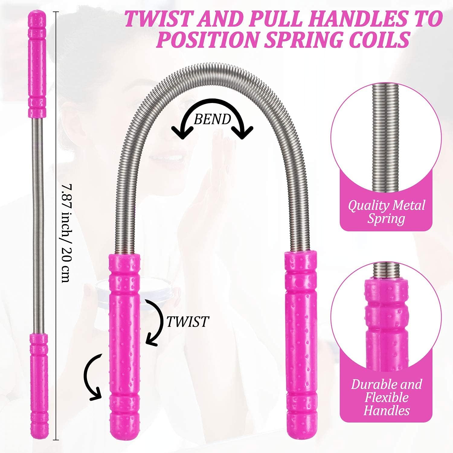 2 Pieces Spring Facial Hair Remover Manual Epilator Spring Face Hair Roller Threading Epilator Tools for Face Hair Removing Supply 2 Pieces Spring Facial Hair Remover Manual Epilator Spring Face Hair Roller Threading Epilator Tools for Face Hair Removing Supply