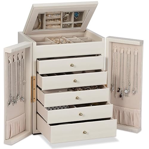 Dajasan Large Jewelry Organizer Box, Jewelry Boxes for Women Girls,