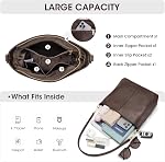 Kattee Genuine Leather Crossbody Bags for Women Hobo Bag with Two Straps | Top Grain Cowhide Leather Crossbody Purses, Shoulder Bag with Adjustable Strap