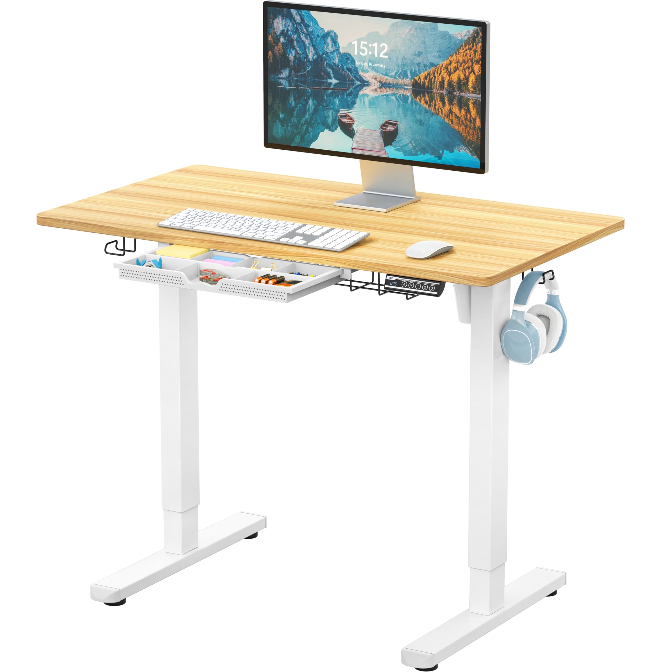 Amazon.com: SHW 40-Inch Electric Height Adjustable Standing Desk