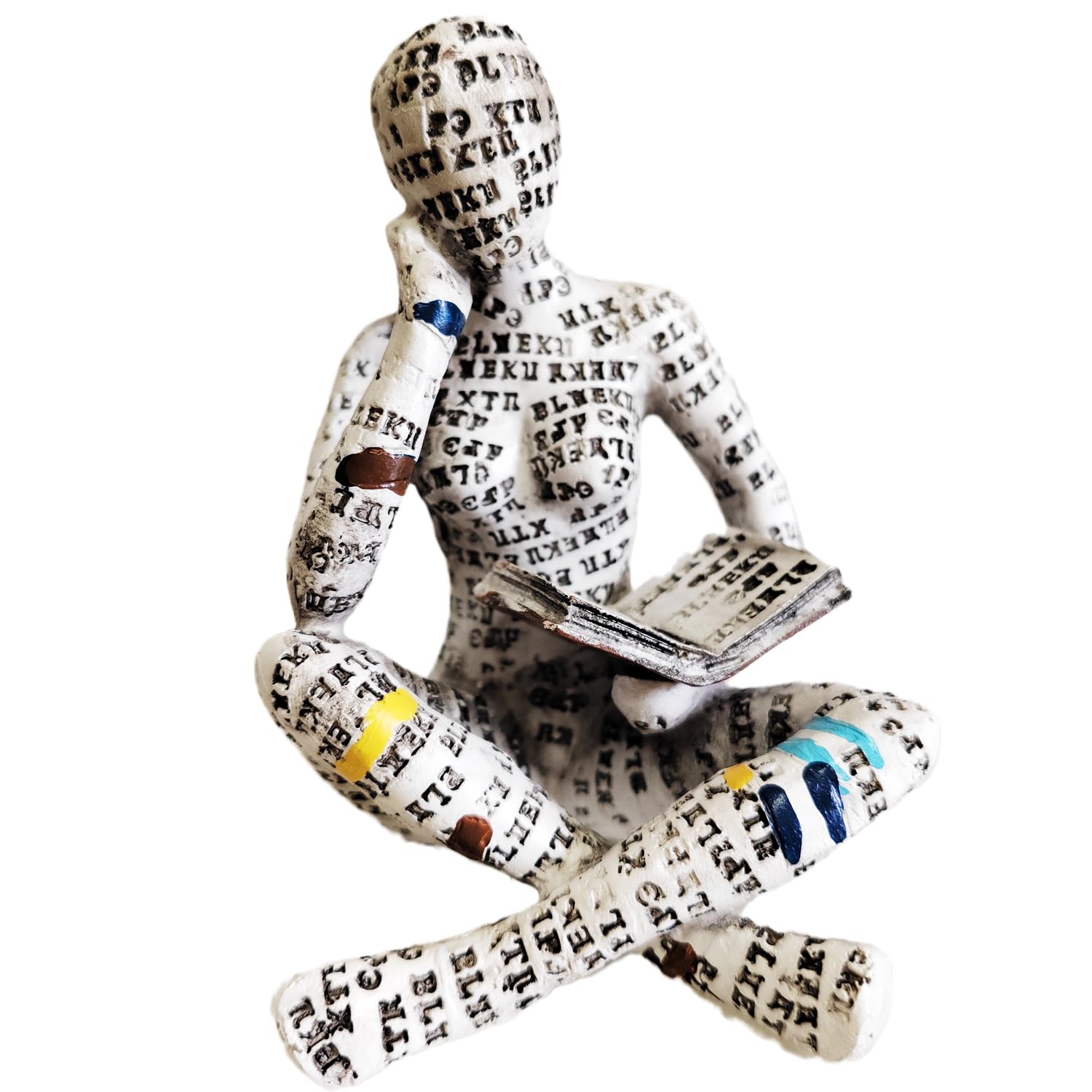 PIGPIGFLY Lesende Frau Skulptur,Regal Deko,Deko Figuren ,Bücherwurm-Skulptur,Dekofiguren Wohnzimmer,Kantenhocker Figuren,Modern Abstract Kunst Skulpturen Deko, Bürodekorationen