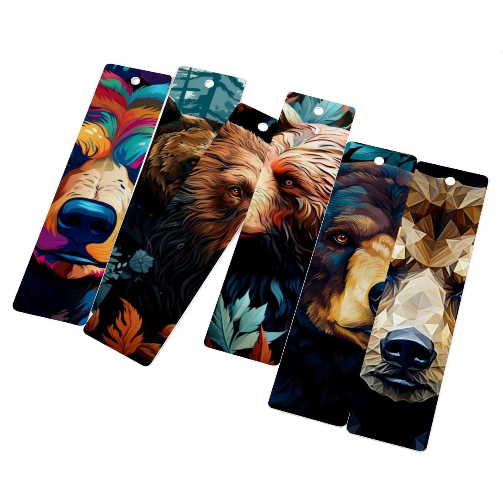 Marque-page ours anti-cornage lot de 6 repères de lecture - 8
