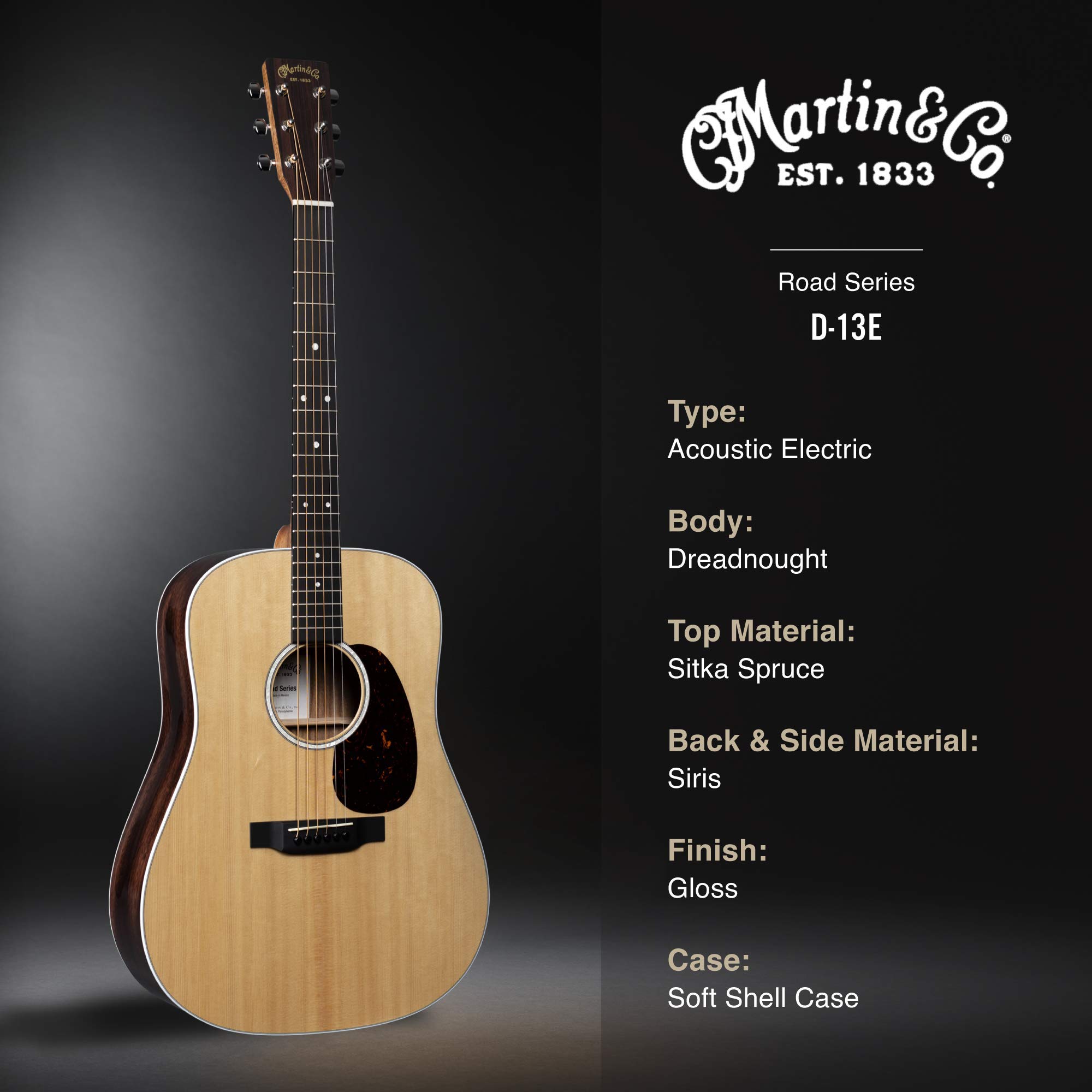 Amazon | Martin D-13E エレアコギター マーチン | エレアコギター 