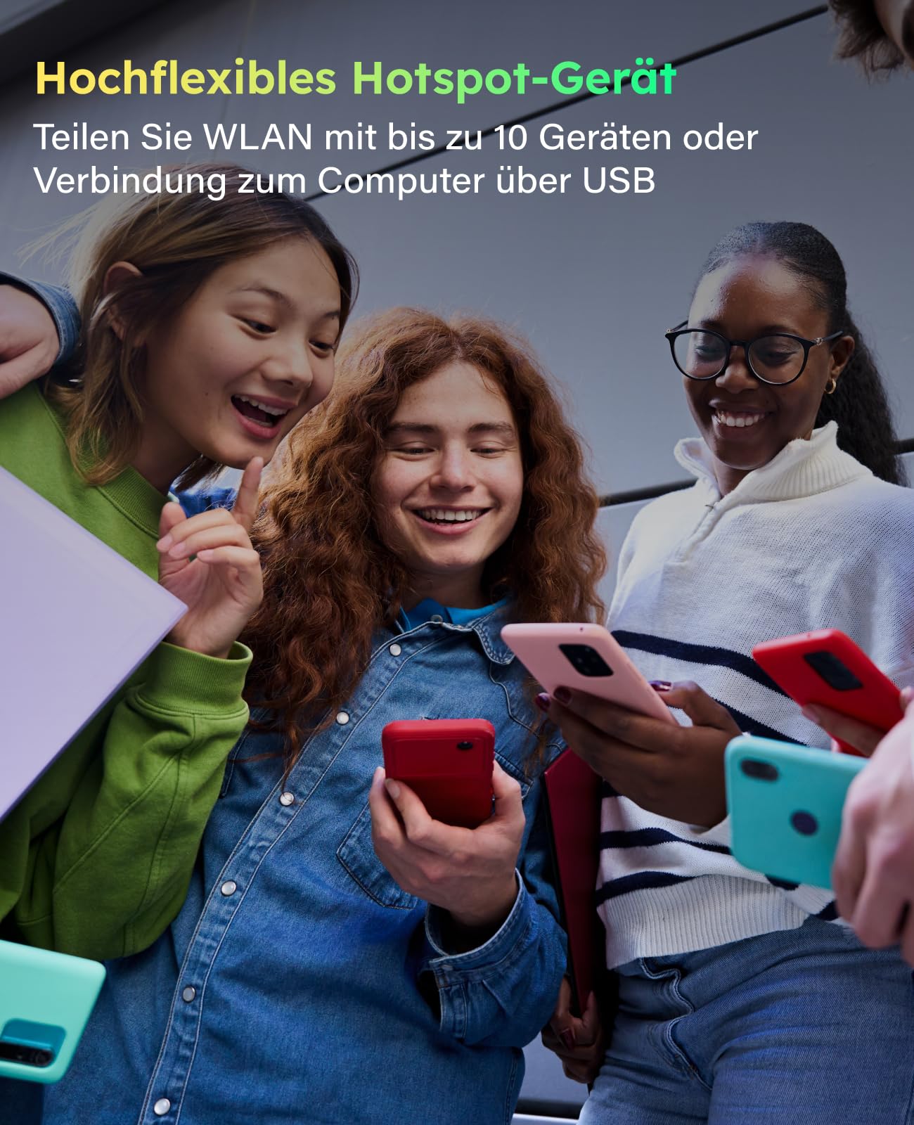 GlocalMe MeowGo Mobiler WLAN Router, SIM-frei, 4G LTE Router mit AI-HyperConn, bis zu 390 Mbps, Abdeckung in 200 Ländern, Tragbares WLAN ohne Vertrag, Mobiler Hotspot bis zu 10 Geräte, 15 Std. Nutzung