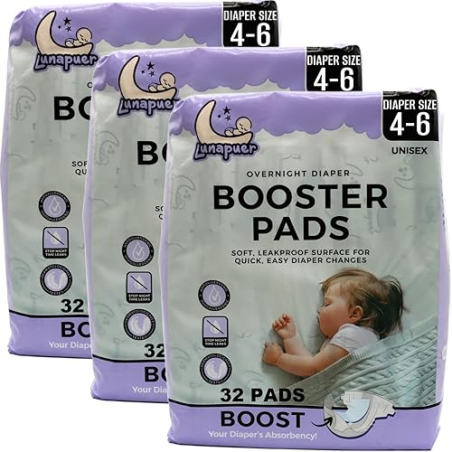 Miniatura 9 de Almohadillas elevadoras de pañales durante la noche – Insertos adhesivos para pañales para niños y niñas – Forros nocturnos para tamaños 4 – 6 –