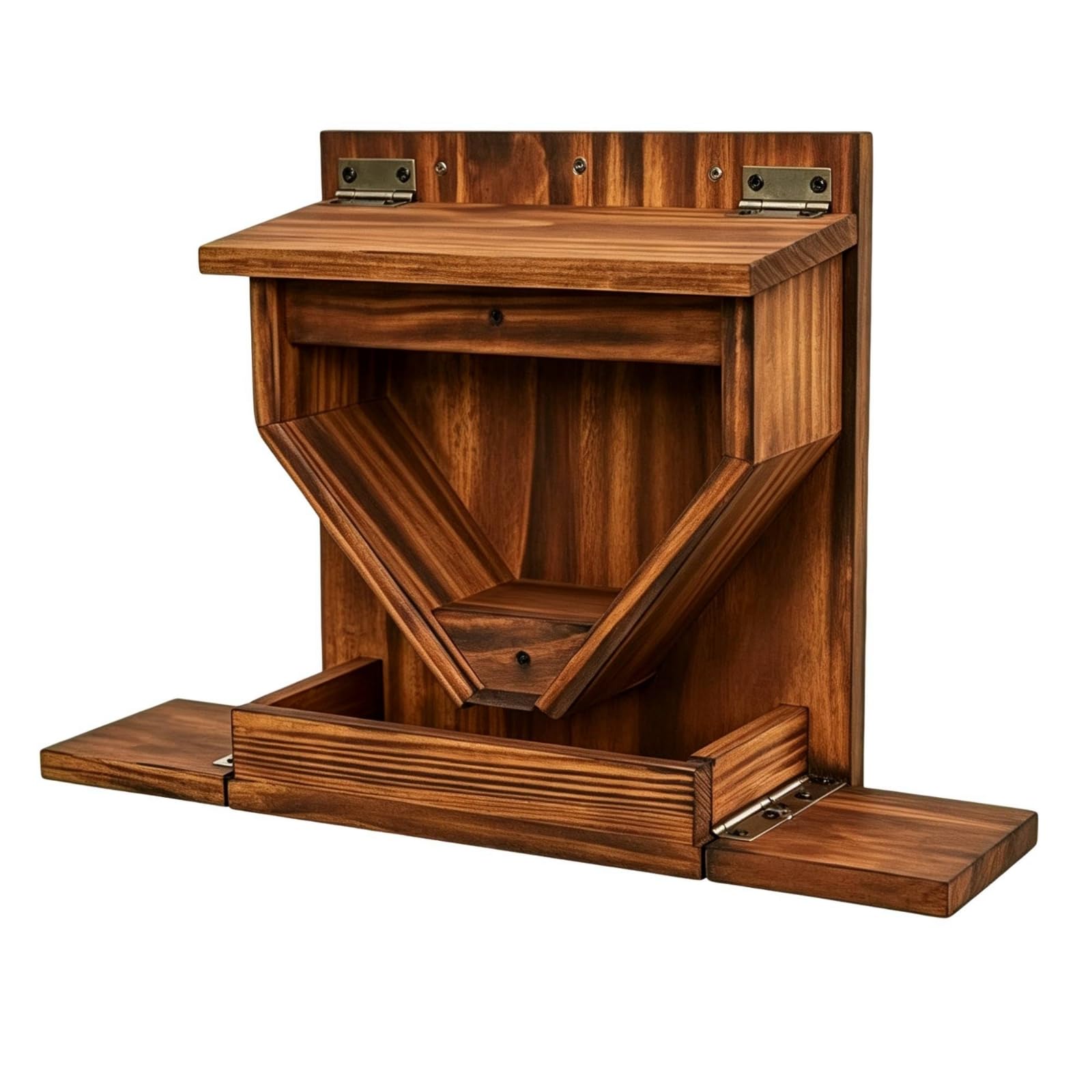 kowaku Mangiatoia in Legno con Tetto Apribile | Piattaforme di Appoggio Laterali, Casetta, Duratura, Alimentatore di Cibo, per Albero, Cortile, Piccoli Roditori