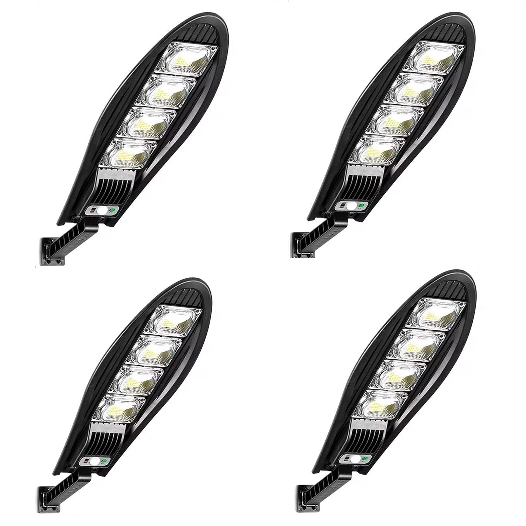 Daires solaires à détecteur de mouvement pour sécuriser cour, jardin et clôture (lot de 4)