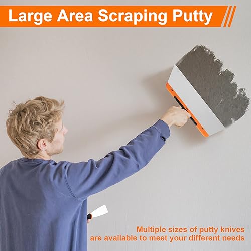 Vista 17 de THINKWORK Juego de cuchillos para paneles de yeso, 10 herramientas para paneles de yeso que incluyen juego de cuchillos de masilla de acero