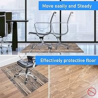 Vista 19 de Teal Hardwood Floor Desk Chair Mat, Painted Wood Board Horizontal Lines Birthdays Easter Holiday Print Backdrop Image, Protects Hardwood Floor Under