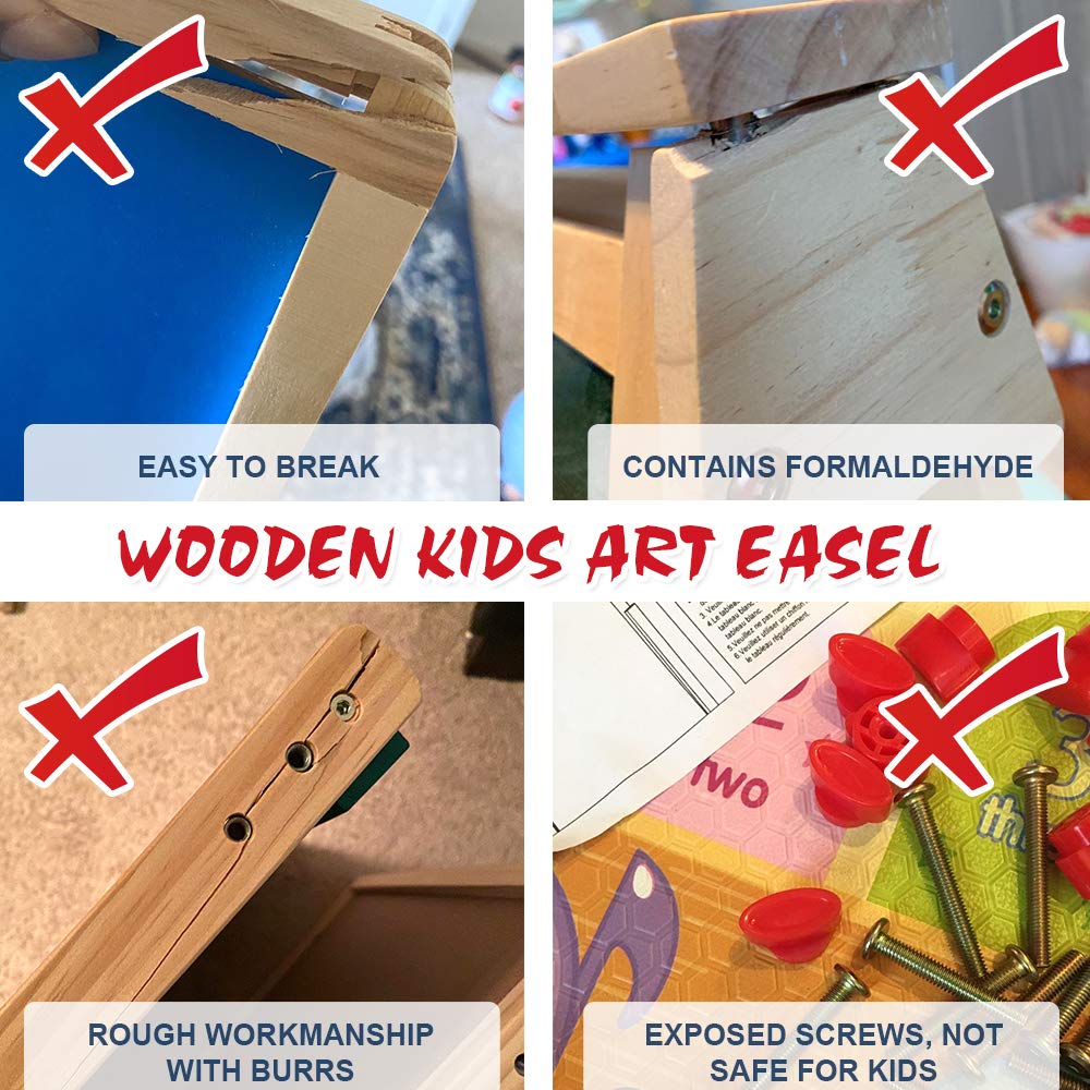 Easel for Kids Toddler Easel Dry Erase Board and Chalkboard Double