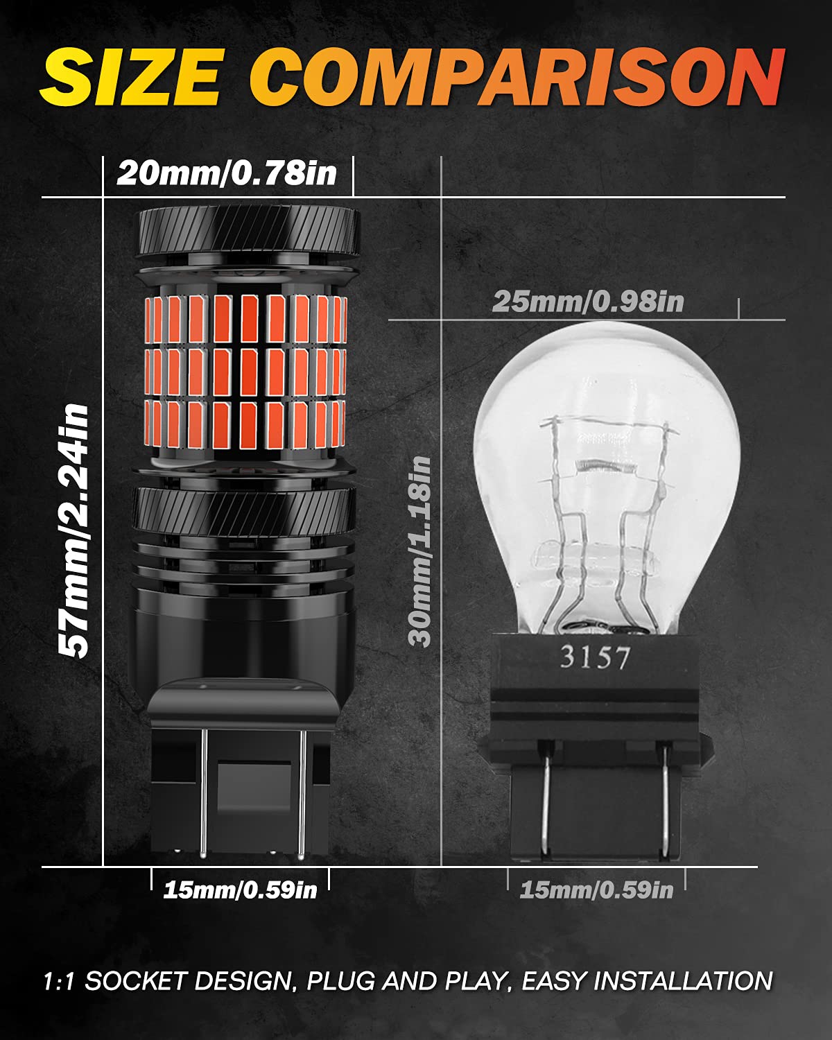 OUSHI 7443 T20 LED Bulb - Image 4