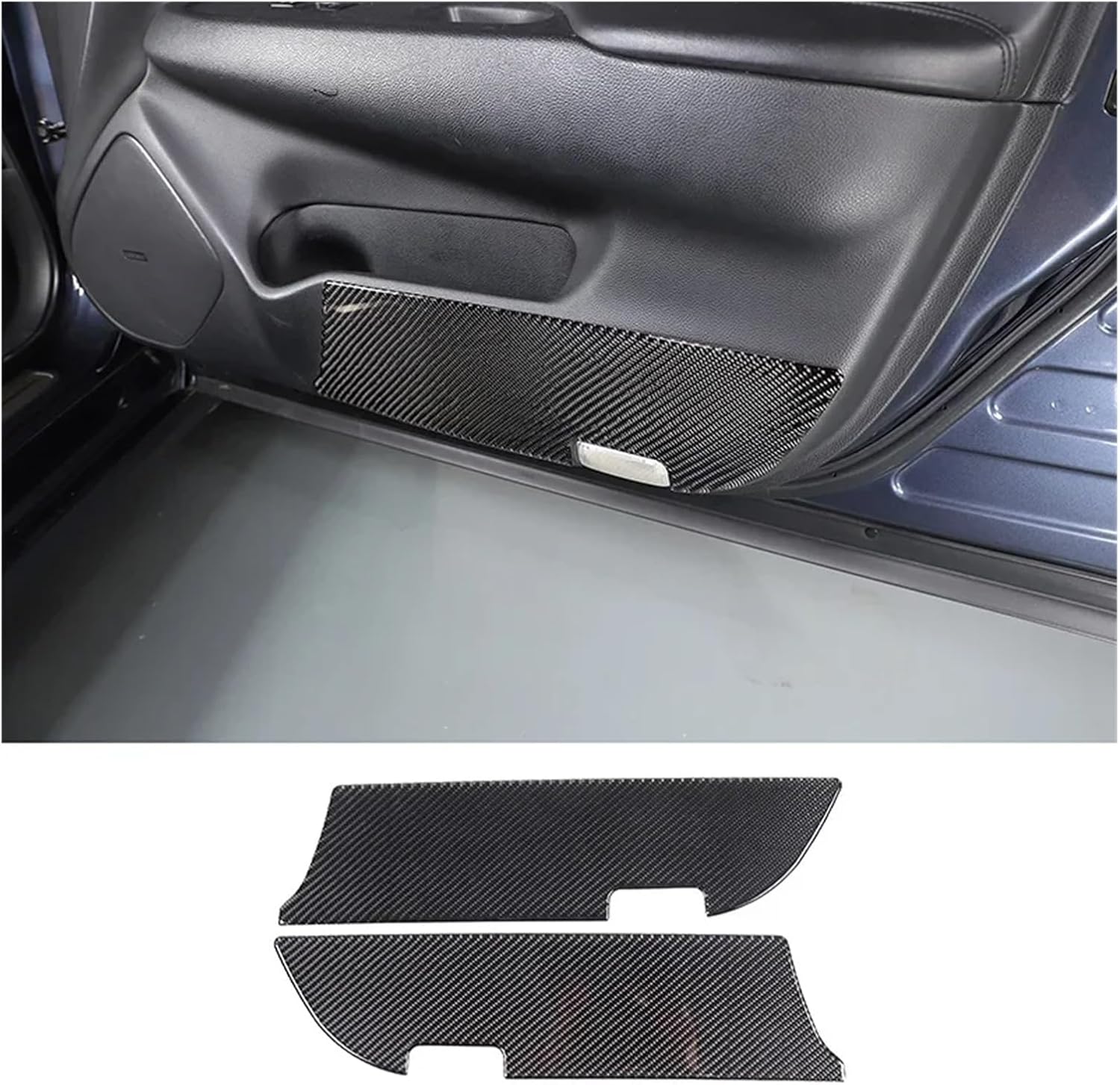 Compatible with Infiniti G25 G35 G37 2007-2013 Car Front Door Kick Panel Sticker Soft Carbon Fiber Interior Accessories(Red)