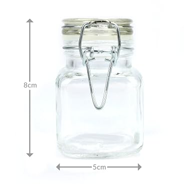 Mini Clip Top Glass Jars | Set of 12 | Preserve Jam Spice Jar | Wedding ...