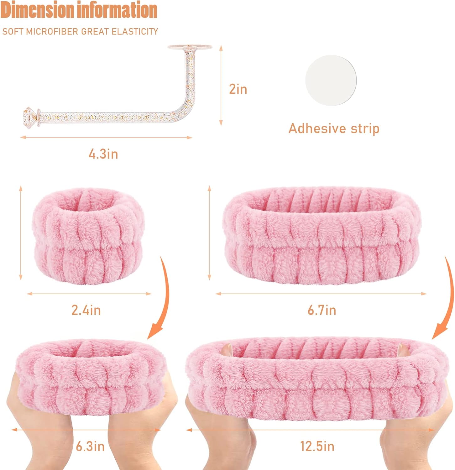 Face Wash Set - Headband and Absorbent Microfiber Wristbands with