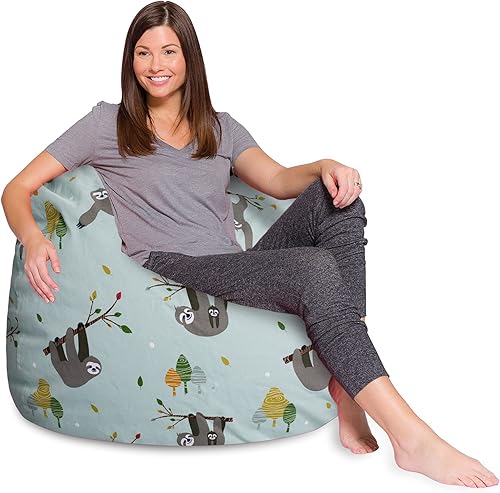 Miniatura 273 de Posh Creations - Sillón puff para niños, adolescentes y adultos, incluye funda extraíble y lavable a máquina, grande de 38 pulgadas, piel de conejo