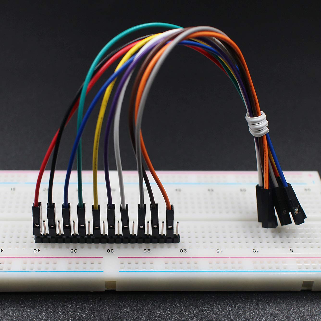 Dupont Stecker 20x Dupont Kabel 10cm, Buchse-Buchse | Für Arduino, Raspberry Pi & Breadboards Breadboard Kabel 20 Stück