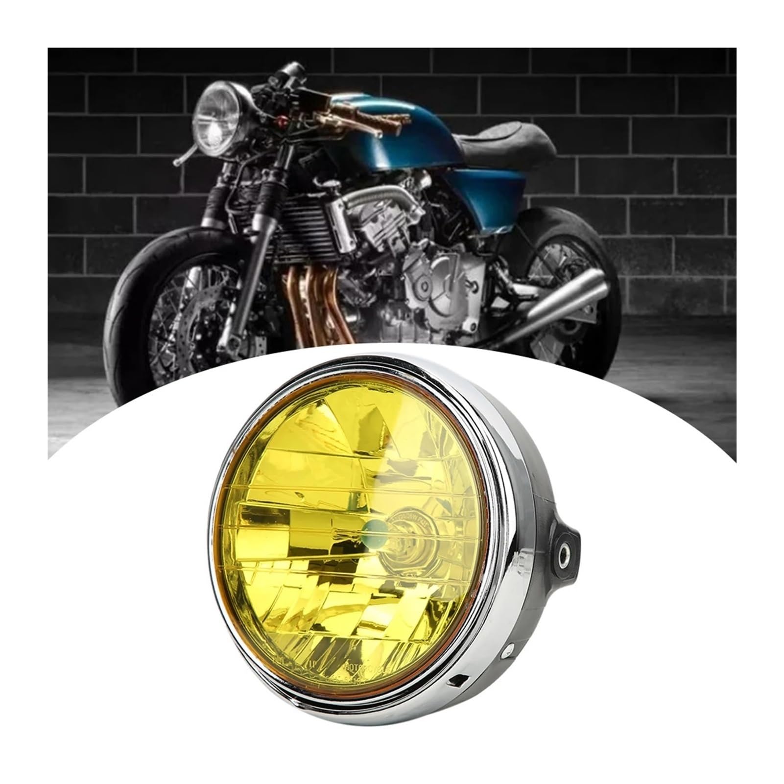 Phare Universel Moto Pour CB400 Pour Hornet 250 Pour VTEC Moto Rétro Phare Modification Avant(B)