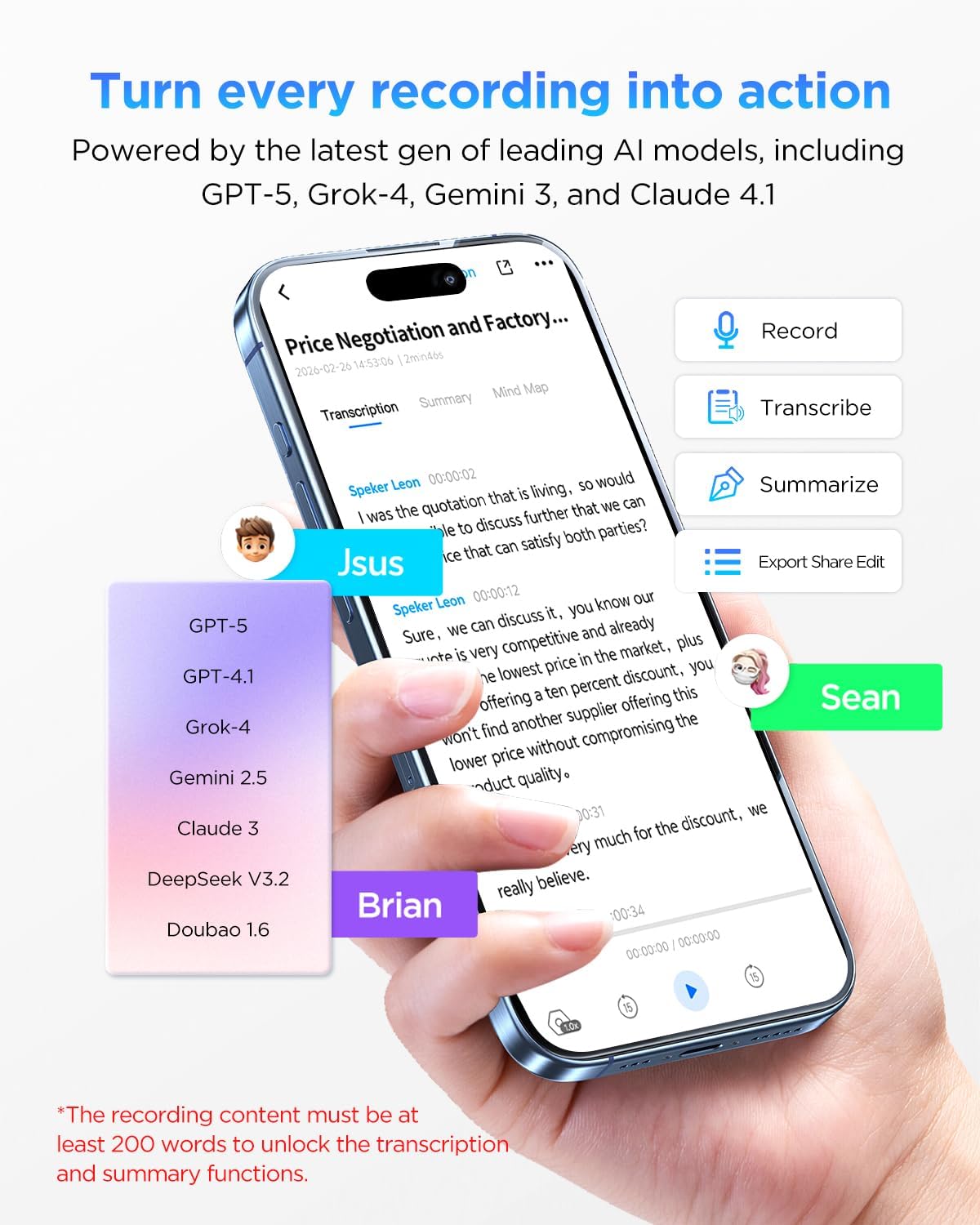BOYA Notra AI Voice Recorder All-in-One AI Note Taker for Meetings & Calls, Smart Transcription & Summary, App Control, 64GB + Secure Cloud, 140+ Languages Magnetic Design Audio Recorder(Orange)