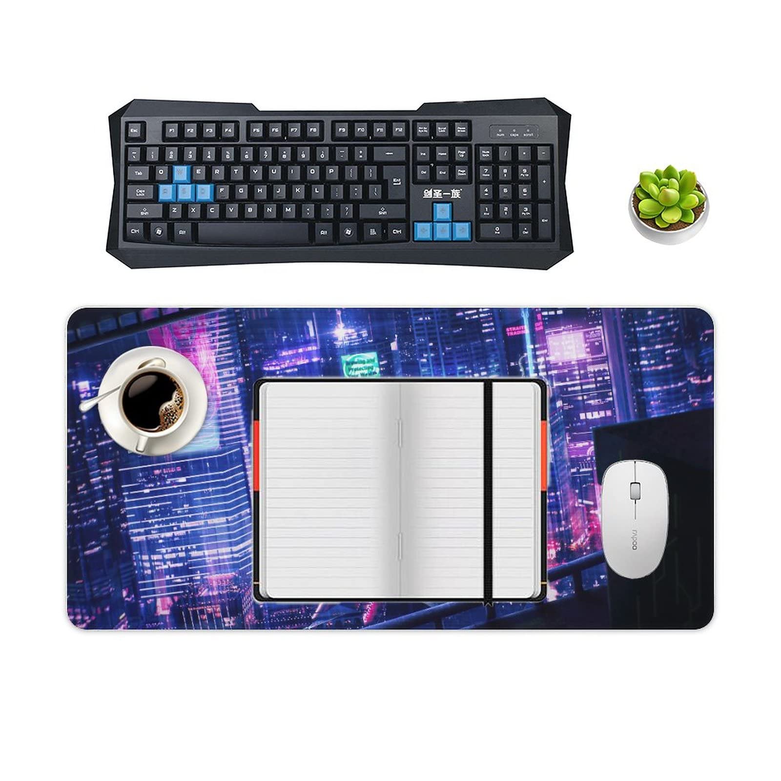キーボードマウスパッドセット Amazon.co.jp: マウスパッド 大型 ゲーミングマウスパッド サイバー