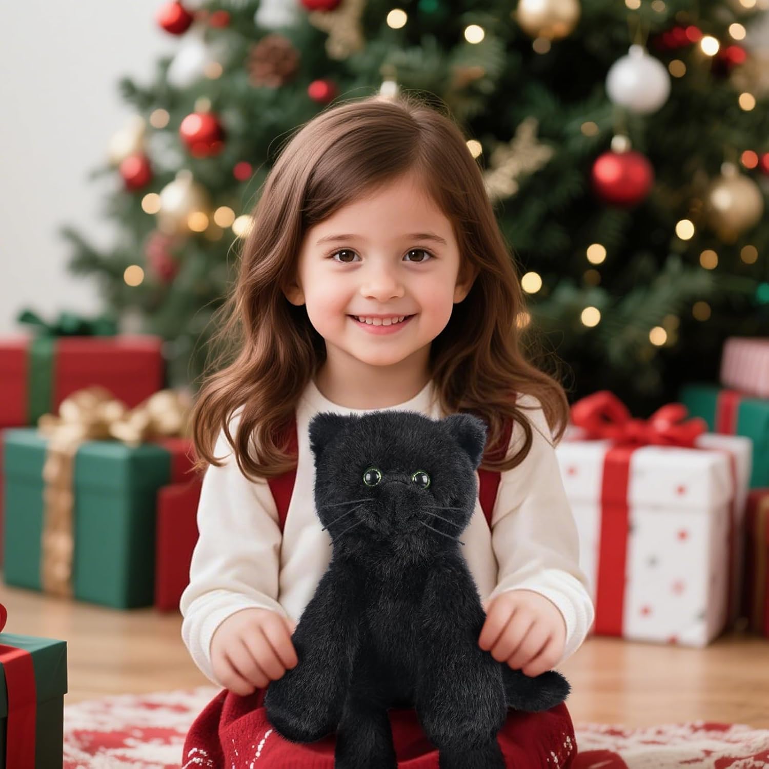 SuzziPals Heatable & Coolable Black Cats Stuffed Animals, Microwave Heating Pad Animal for Discomfort, Black Cats Plush for Companion, Cat Plushies Lavender Stuffed Animal, Stuffed Cat Toys Gift