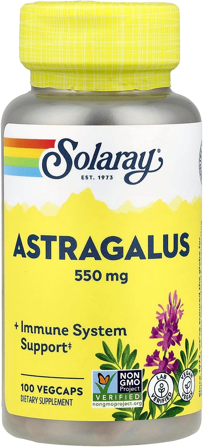 SOLARAY Organically Grown Astragalus (550 mg) - 100 Veg Caps