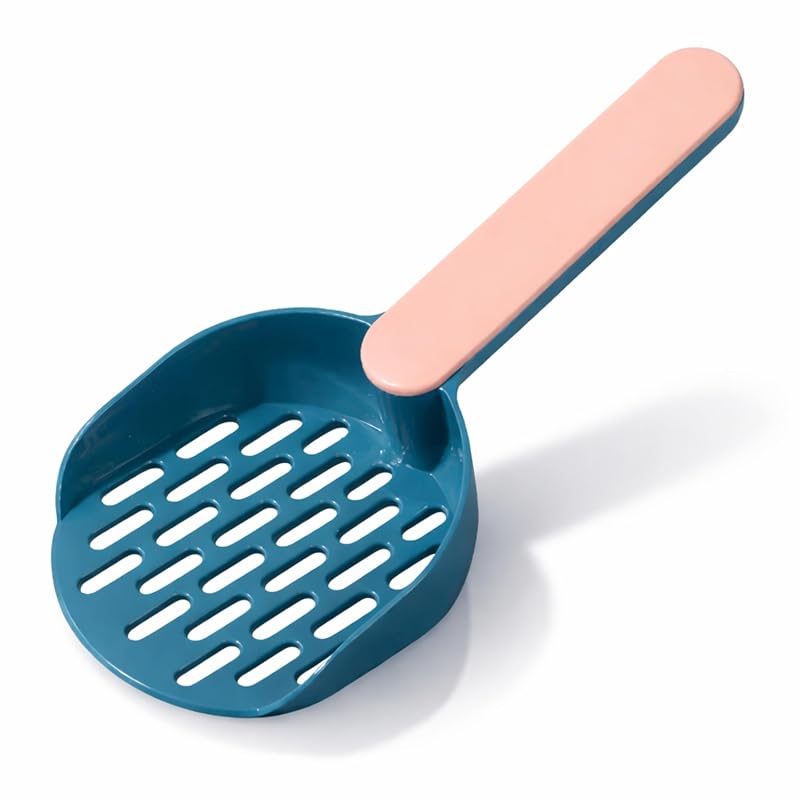 Pá para caixa de areia de gatos com peneira em plástico PP Generic, azul e rosa, 1 unidade