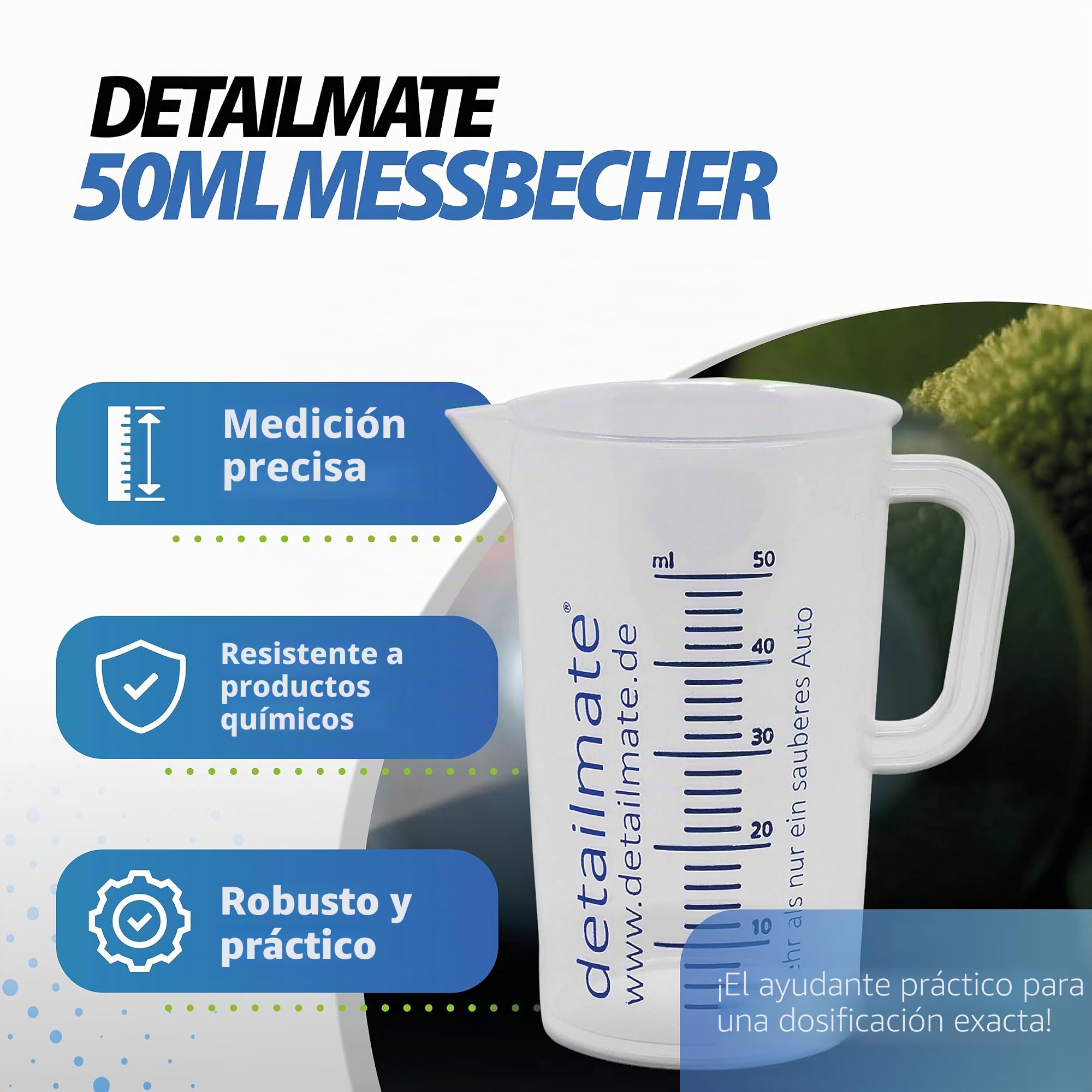 detailmate Interior Cleaning Set - Koch Chemie POL Star Limpiador de Textiles, Cuero y Alcántara 1 litro - vaso medidor de 50 ml, resistente a productos químicos