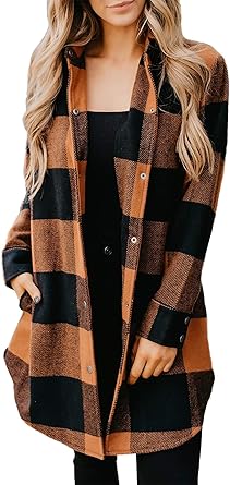 camel plaid coat