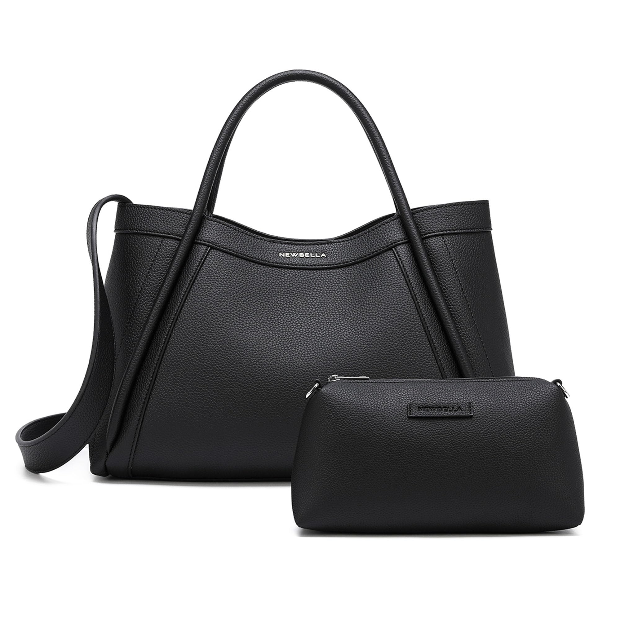 NEWBELLA Kelly Vegan Leather Tote Bag for Women - Stylish Versatile Commute Top Handle Bag, Hobo Shoulder Handbag with Purse