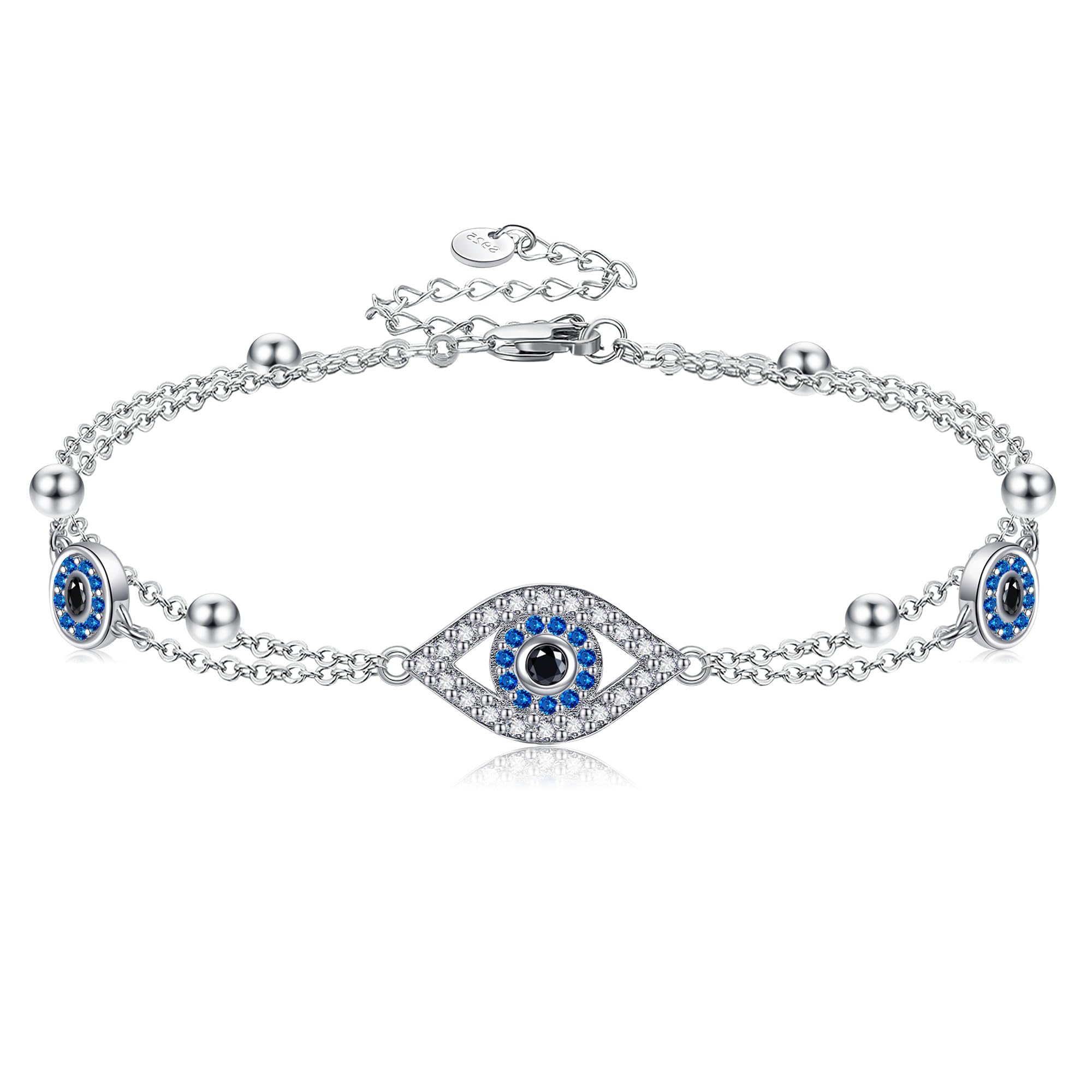 Armbänder mit bösem Blick S925 Sterlingsilber Armbänder für Frauen Silberner Schmuck