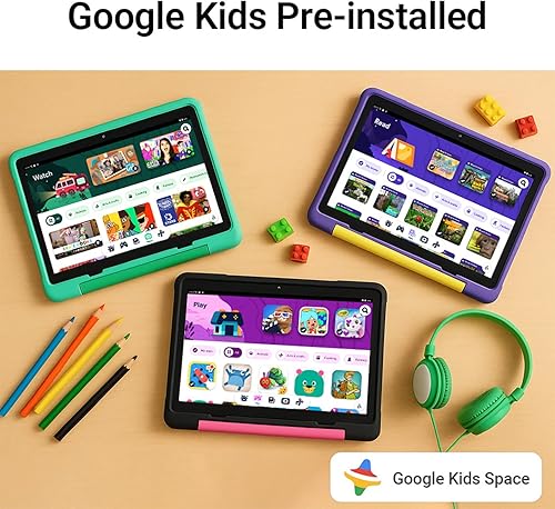 Miniatura 5 de ApoloMedia Tableta para niños, 10.1 pulgadas HD Android 15, 64 GB de almacenamiento, 8 GB de RAM, modo de protección ocular, batería de 10 horas,