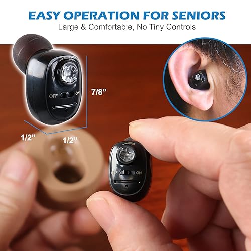 Miniatura 10 de Audífonos recargables para personas mayores y adultos, amplificador digital grande, fácil manejo para personas mayores y cómodos en el oído, más de