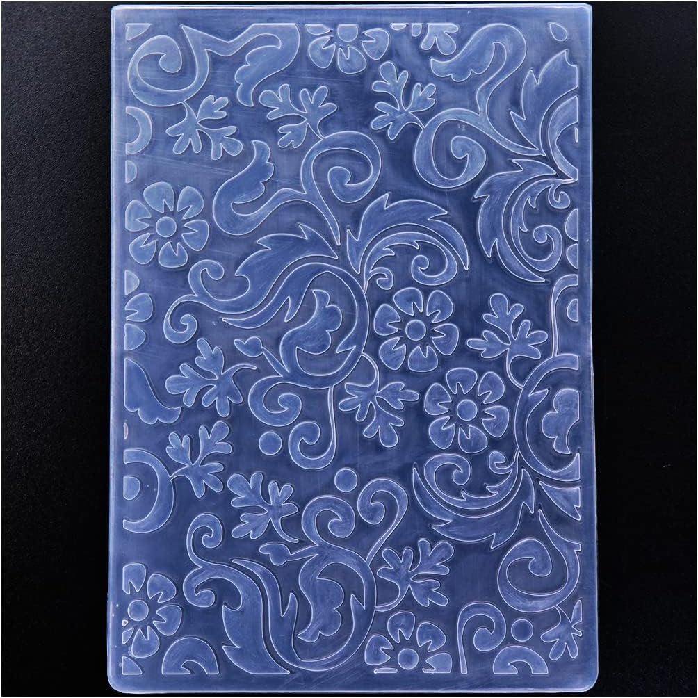 Kwan Crafts Flowers Leaves Plastic Embossing Folders for Card Making Scrapbooking