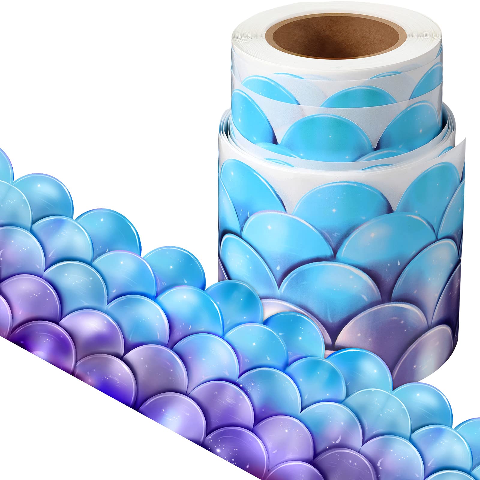 Buy Self Adhesive Border Mermaid Scallops Bulletin Board Border Trim