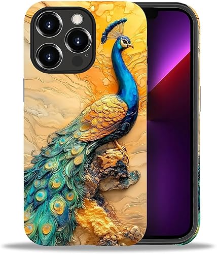 Miniatura 62 de DAIZAG Funda compatible con iPhone 11 Pro Max, hermosa carcasa rígida híbrida de plástico TPU con diseño de pájaro colorido + funda protectora de