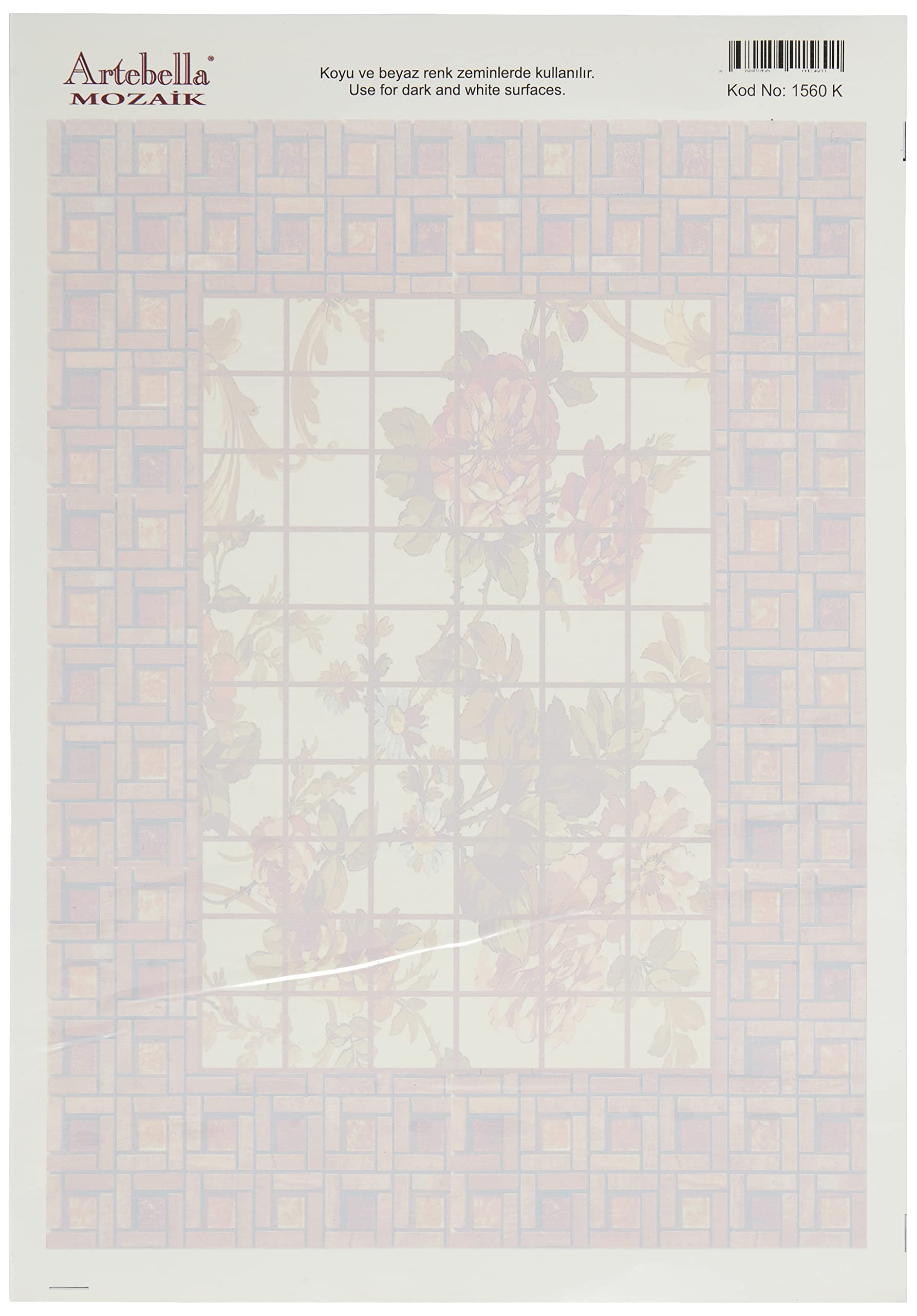 Artebella Mozaik Kolay Transfer 23x34 cm Koyu Zemin 1560K