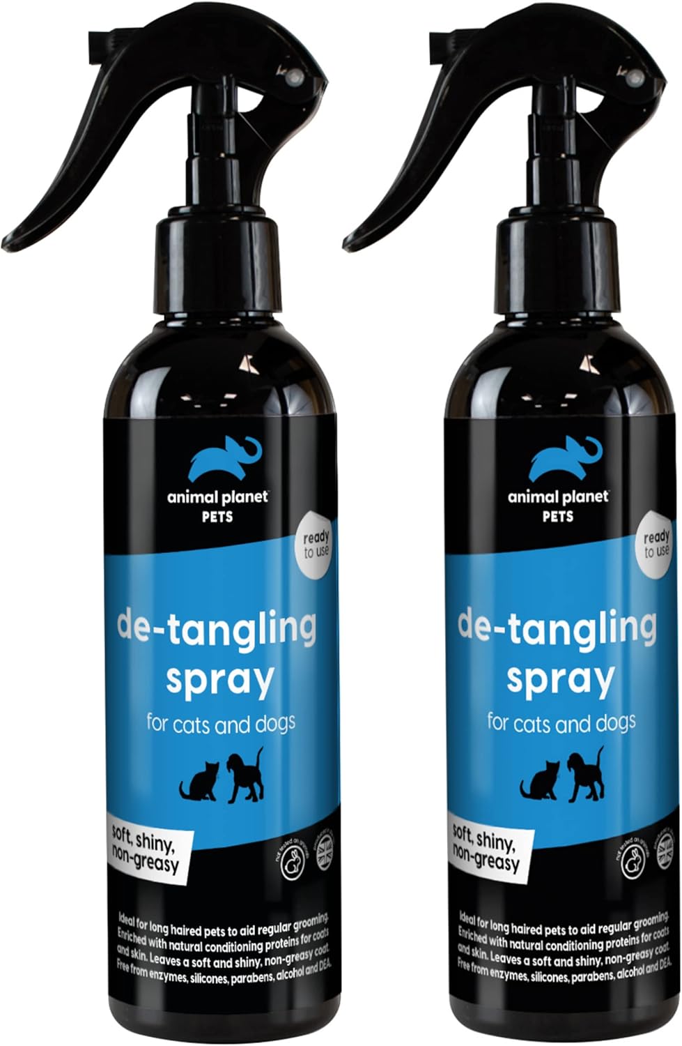 Animal Detangling Spray 2x250ml Soft Shiny NonGreasy