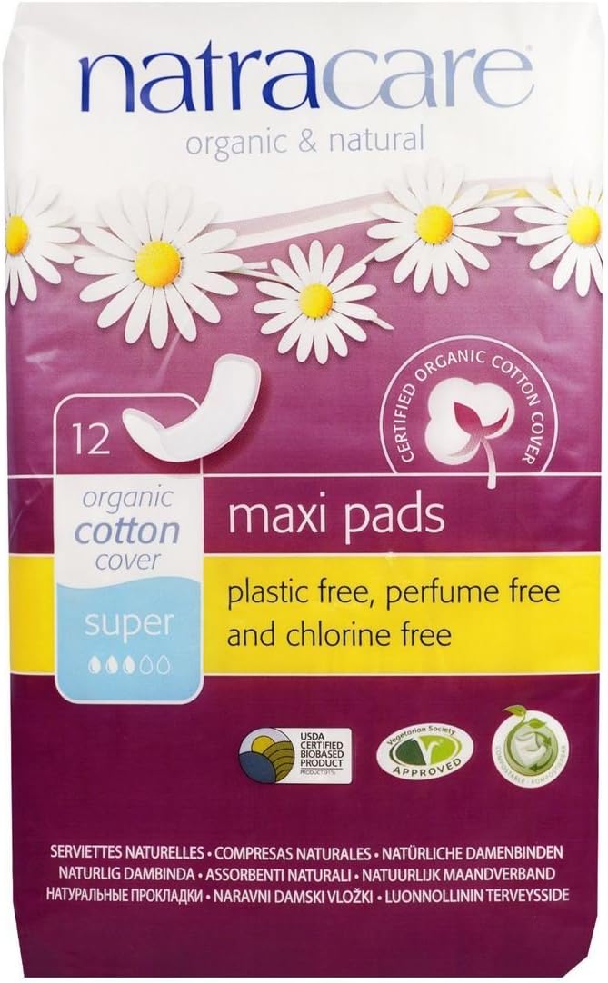 Amazon Com Natracare Natural Maxi Pad Super 12 Count Grocery Gourmet Food