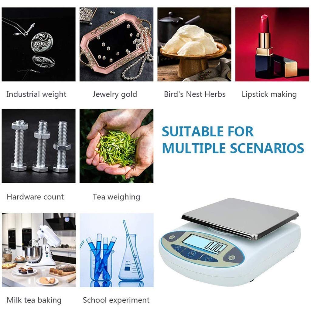 0.01g 0.1g Bilancia da Laboratorio Bilancia analitica di precisione Digitale Bilancia Elettronica ad Alta precisione Gioielli da Cucina Bilancia da Laboratorio scientifica