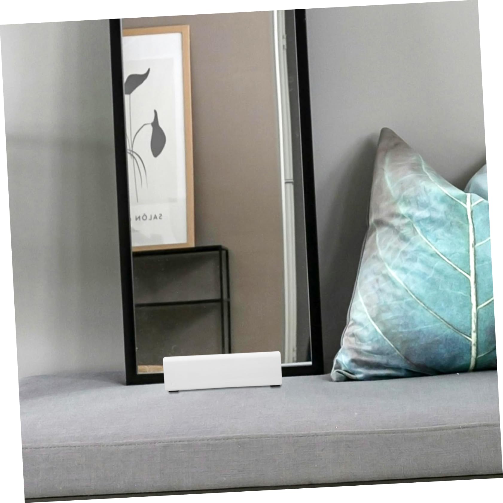 Holibanna Support De Miroir Support De Sol Pour Miroir Plein Long Cadre Photo Large Rack Art Finition Blanche Stabilité Et Élégance Pour Décoration Intérieure