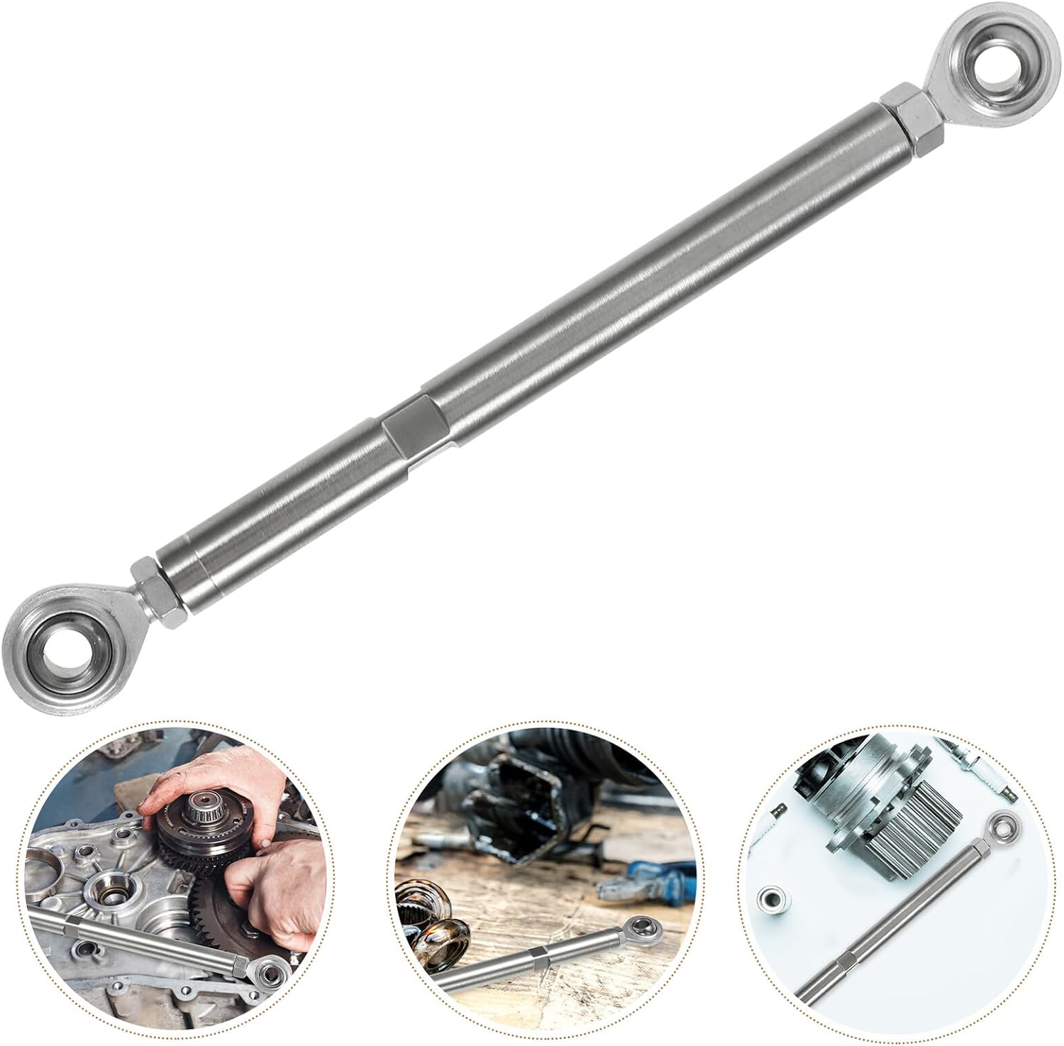 Adjustable Car Alternator Bracket with High-Strength Distributor Clamp Auto Tensioning Rod Support for Stable Fit and Enhanced Vehicle Safety Compatible with Multiple Models